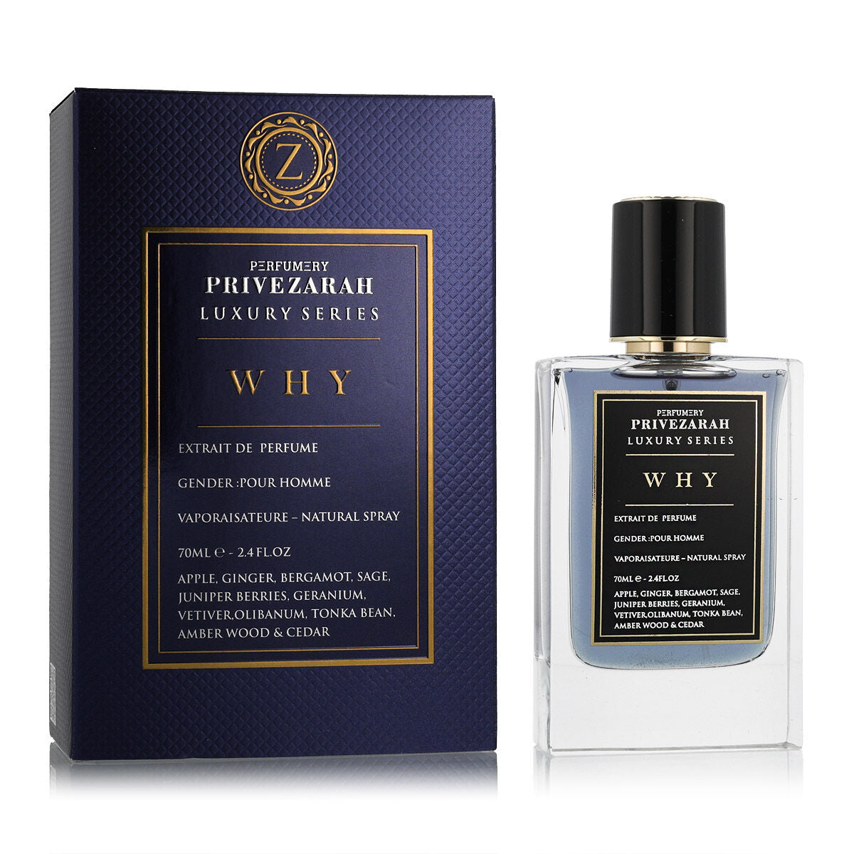 Prive Zarah Parfum Homme Prive Zarah Why 70 Ml