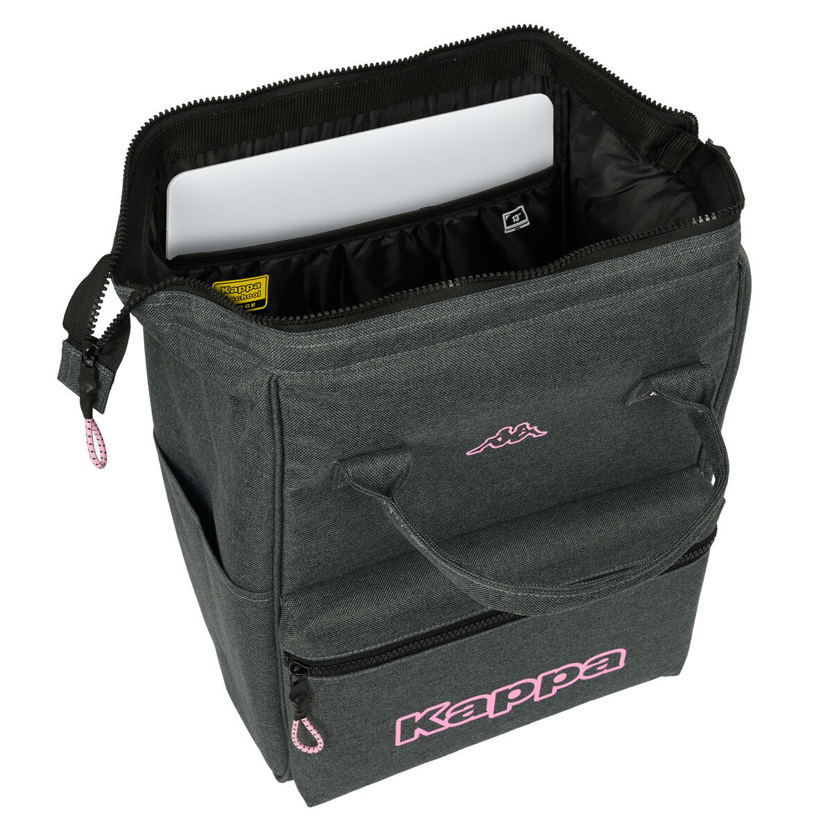 Kappa Sacoche Pour Portable Kappa Silver Pink Gris 27 X 40 X 19 Cm