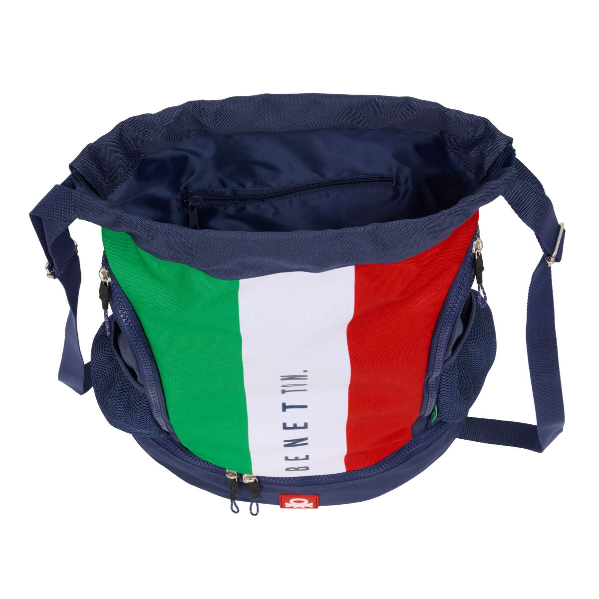 Benetton Sac À Dos Serré Par Des Ficelles Benetton Flag Blue Marine 35 X 40 X 1 Cm