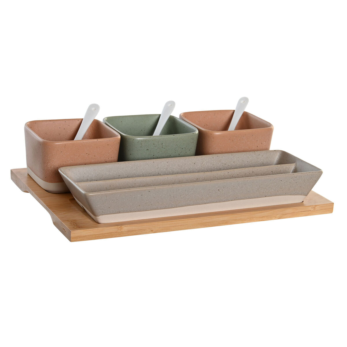 Dkd Home Decor Ensemble À Apértif Dkd Home Decor 26 X 9 X 4 Cm Porcelaine Multicouleur Bambou 8 Pièces Scandinave