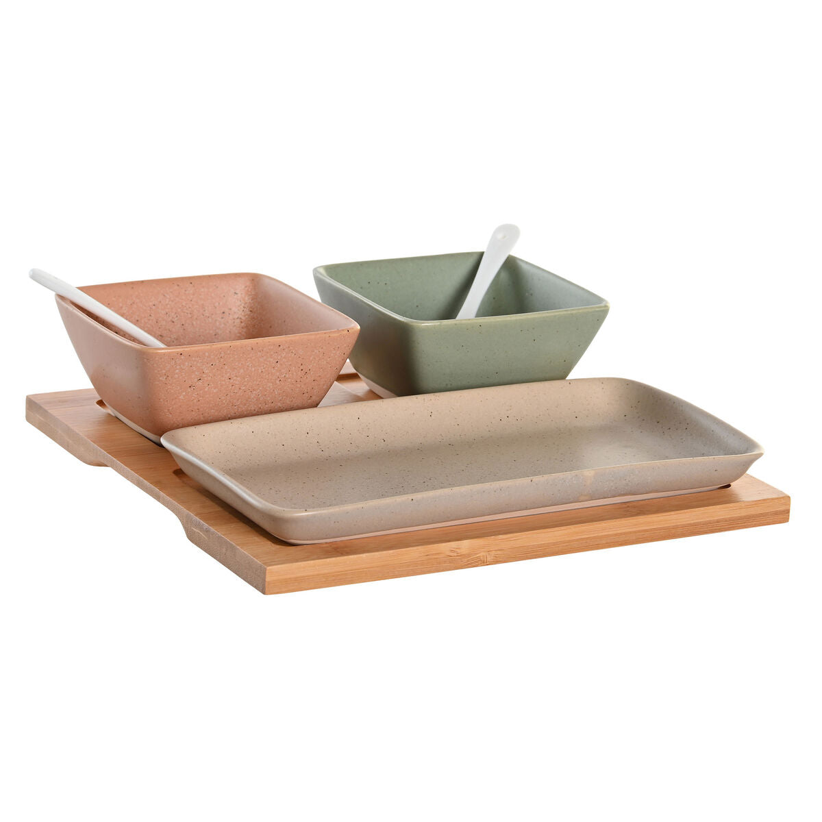 Dkd Home Decor Ensemble À Apértif Dkd Home Decor 24 X 23,5 X 1,5 Cm Porcelaine Multicouleur Bambou 6 Pièces Scandinave