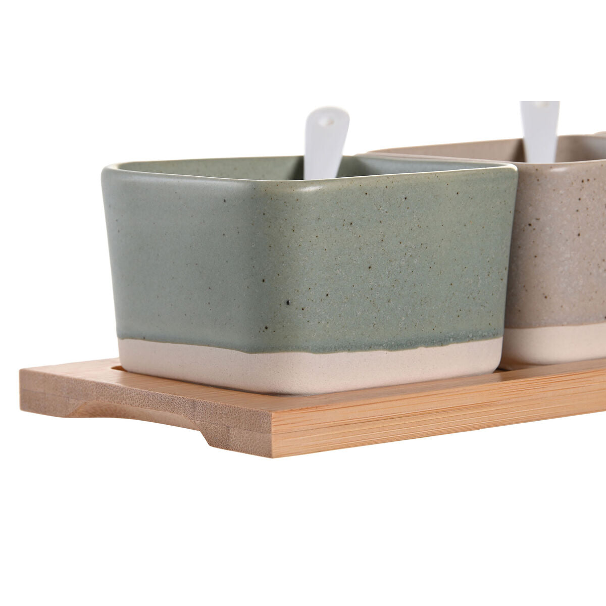 Dkd Home Decor Ensemble À Apértif Dkd Home Decor 29 X 11,5 X 1,5 Cm Porcelaine Multicouleur Bambou Scandinave