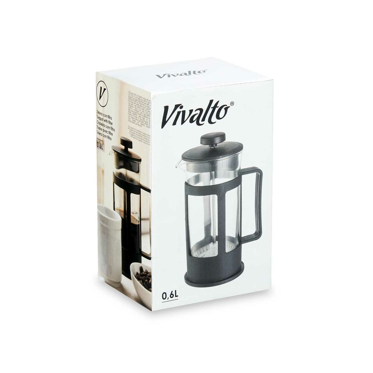 Kinvara Théière Kinvara Sw8120 Noir Transparent 600 Ml Piston