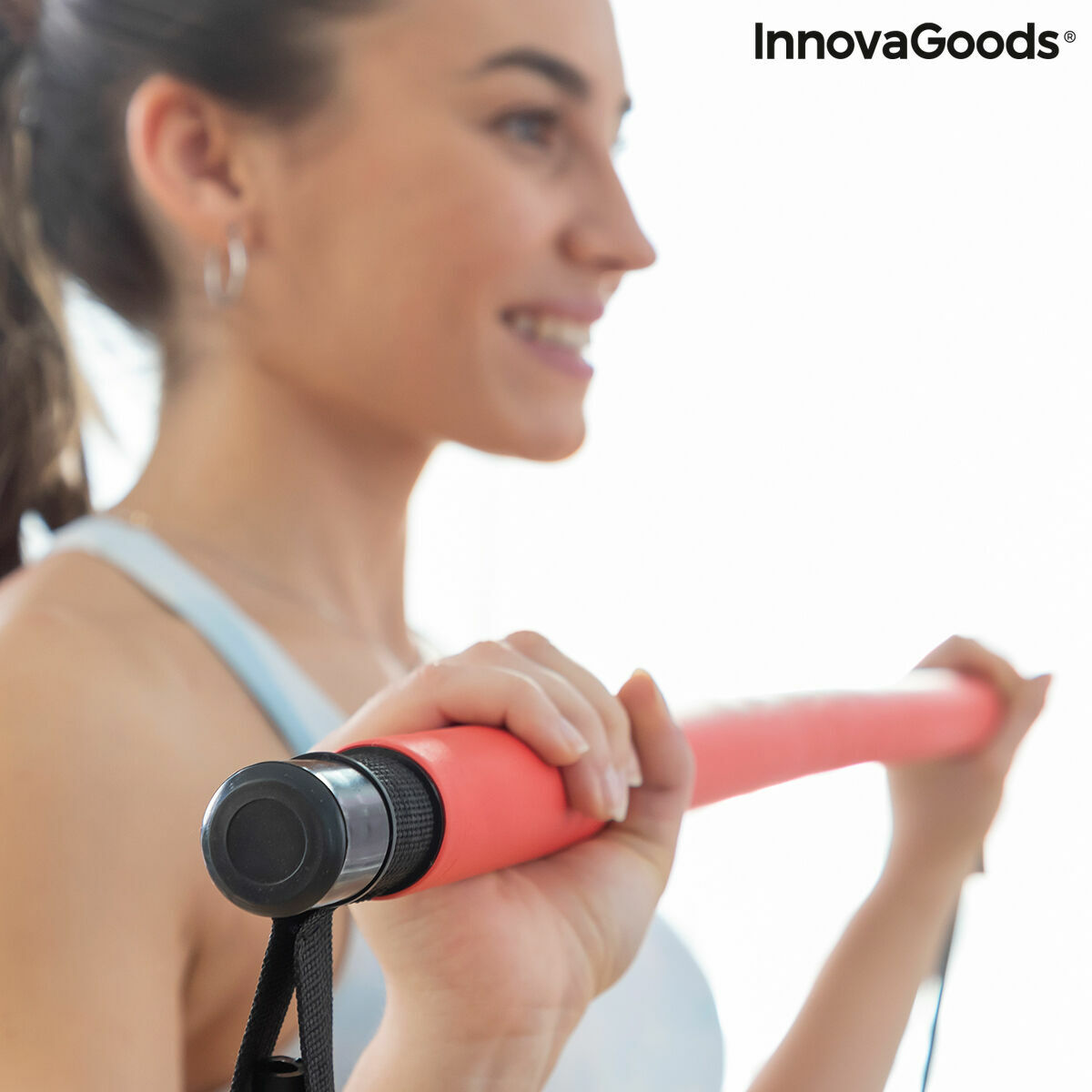 Innovagoods Barre De Fitness Avec Élastiques Et Guide D'exercice Innovagoods (Reconditionné A)