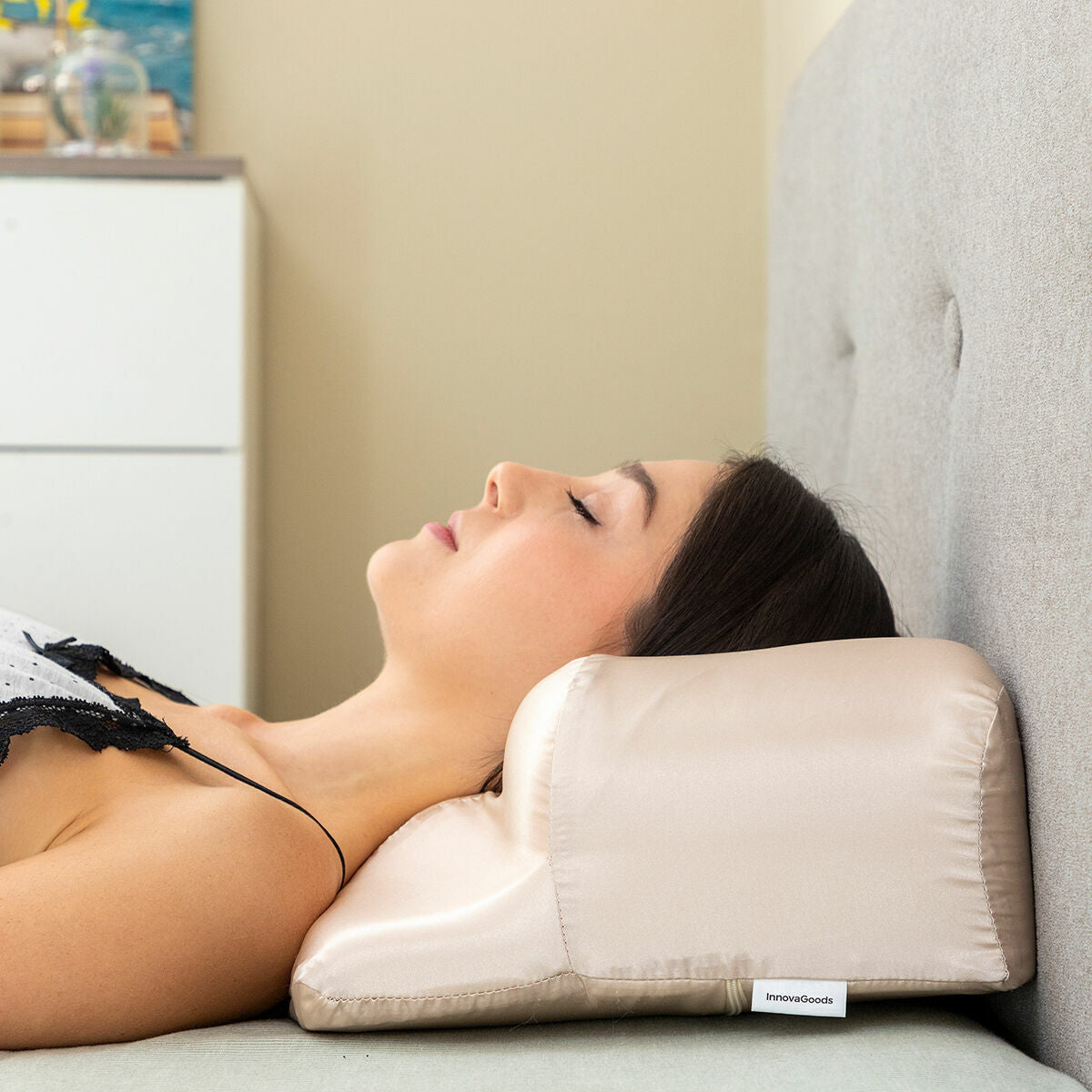 Innovagoods Oreiller Cervical Anti-Rides Avec Housse En Satin Youthlow Innovagoods