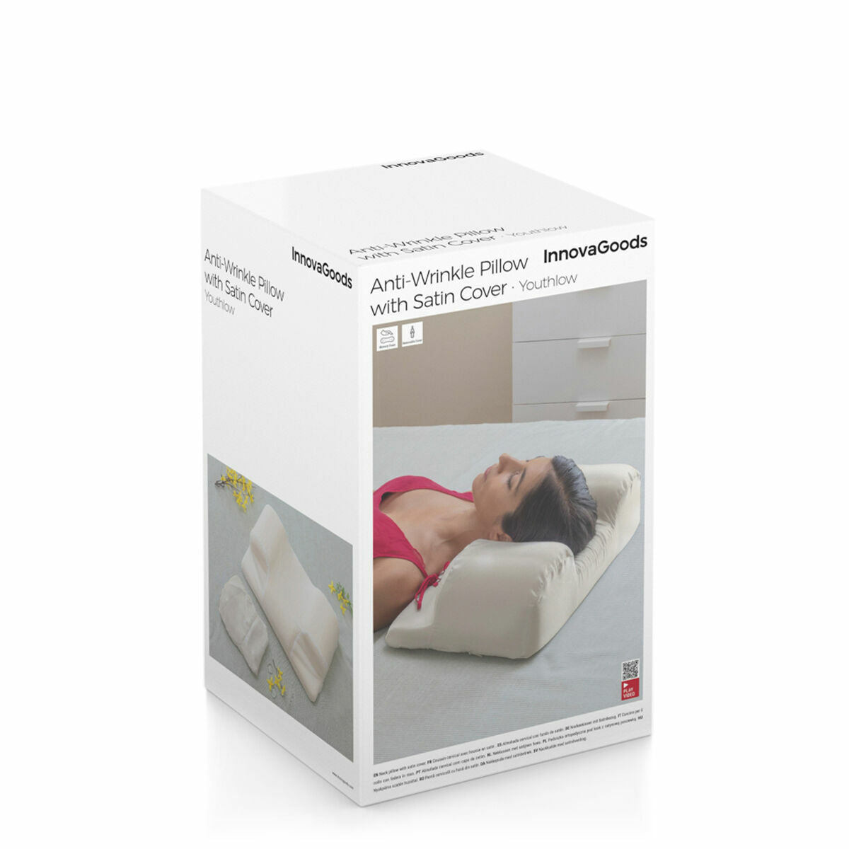 Innovagoods Oreiller Cervical Anti-Rides Avec Housse En Satin Youthlow Innovagoods
