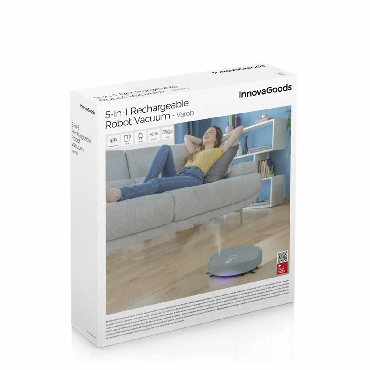 Innovagoods Robot Aspirateur Rechargeable Multifonction 5 En 1 Varob Innovagoods