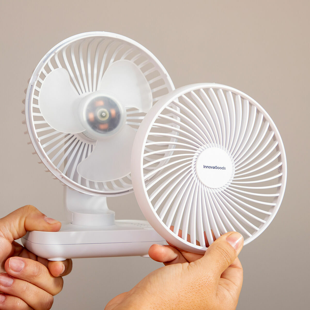 Innovagoods Ventilateur De Bureau Rechargeable Fanrec Innovagoods Ø5,4'' 3600 Mah / 13,3 W