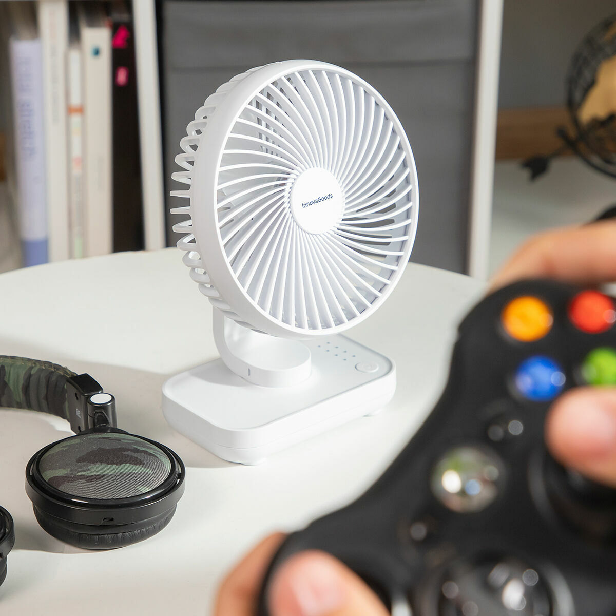 Innovagoods Ventilateur De Bureau Rechargeable Fanrec Innovagoods Ø5,4'' 3600 Mah / 13,3 W