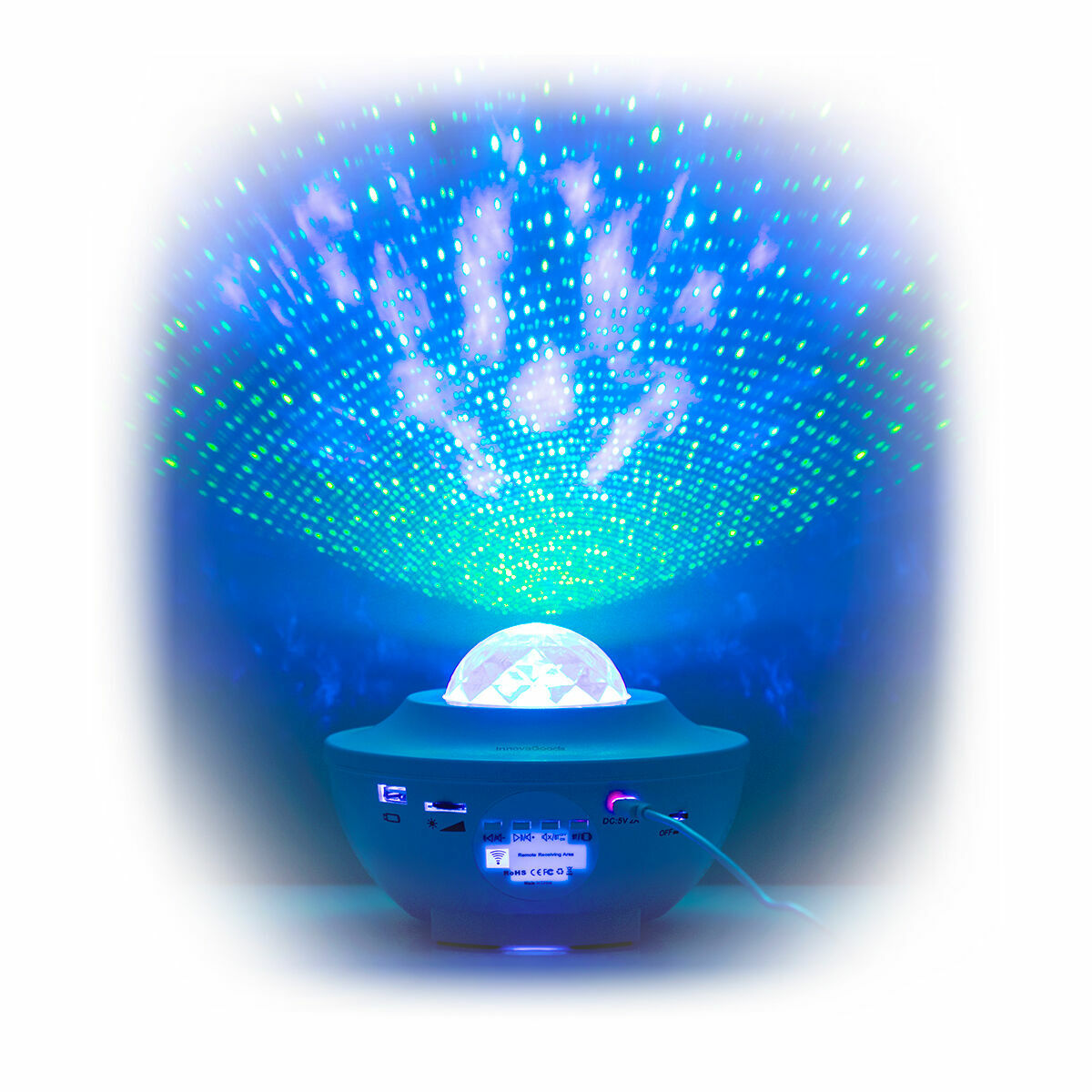 Innovagoods Projecteur D'étoiles Led Avec Haut-Parleur Sedlay Innovagoods