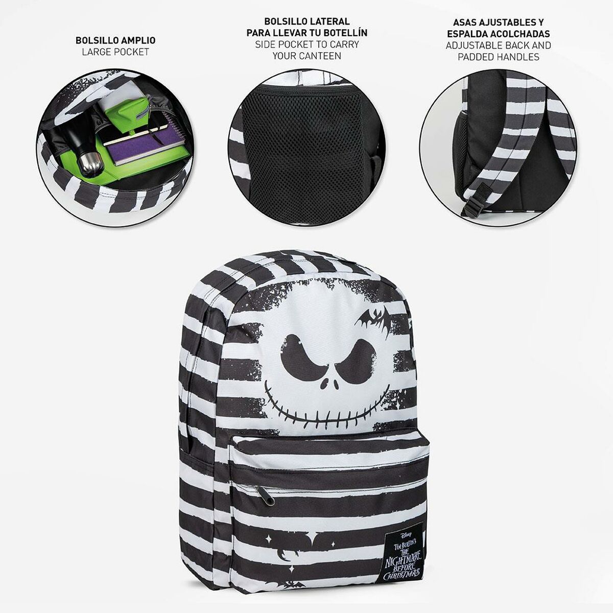 The Nightmare Before Christmas Sac À Dos Casual The Nightmare Before Christmas Noir 32 X 4 X 42 Cm