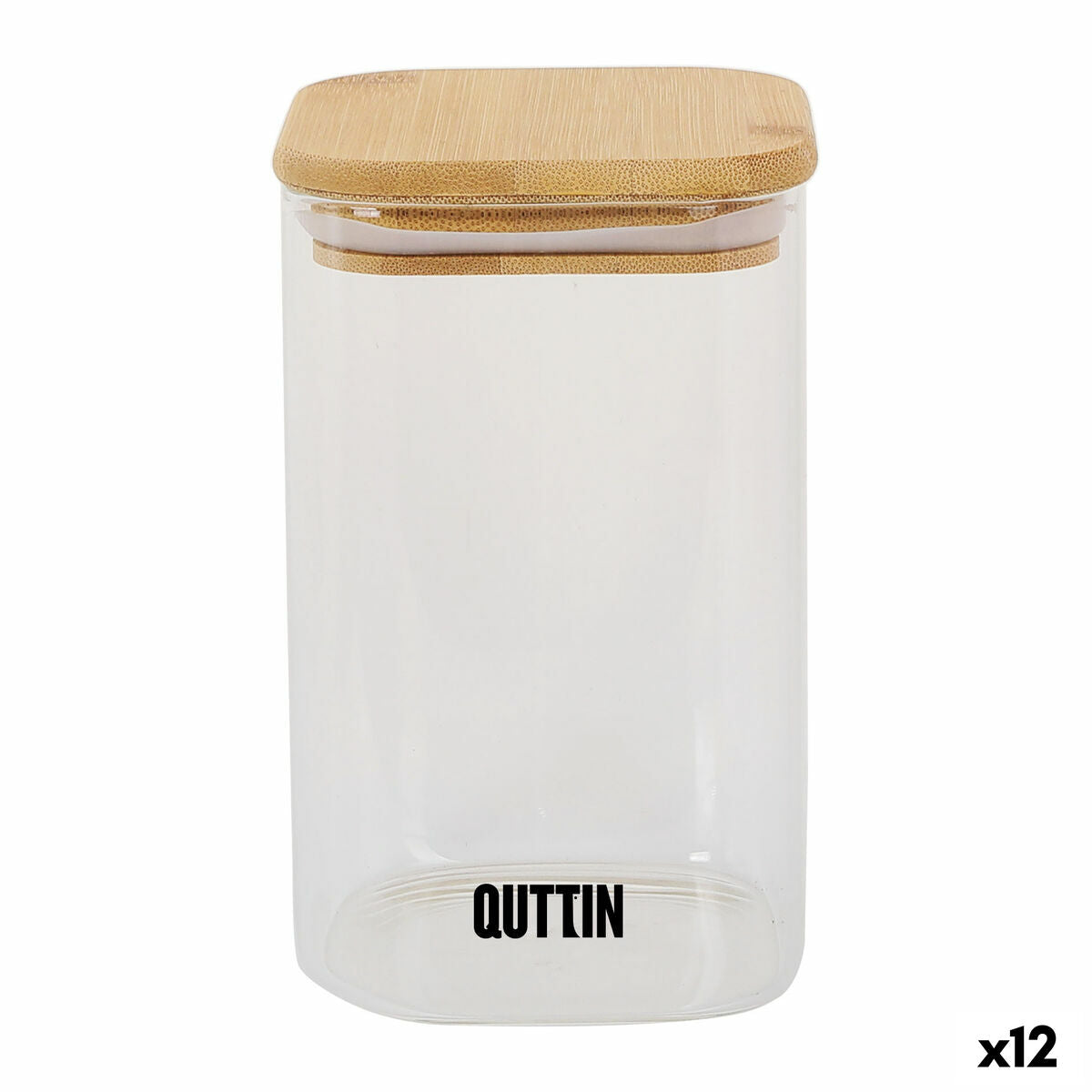 Quttin Récipient De Conservation Des Aliments Quttin Bambou Verre Borosilicaté 720 Ml (12 Unités)