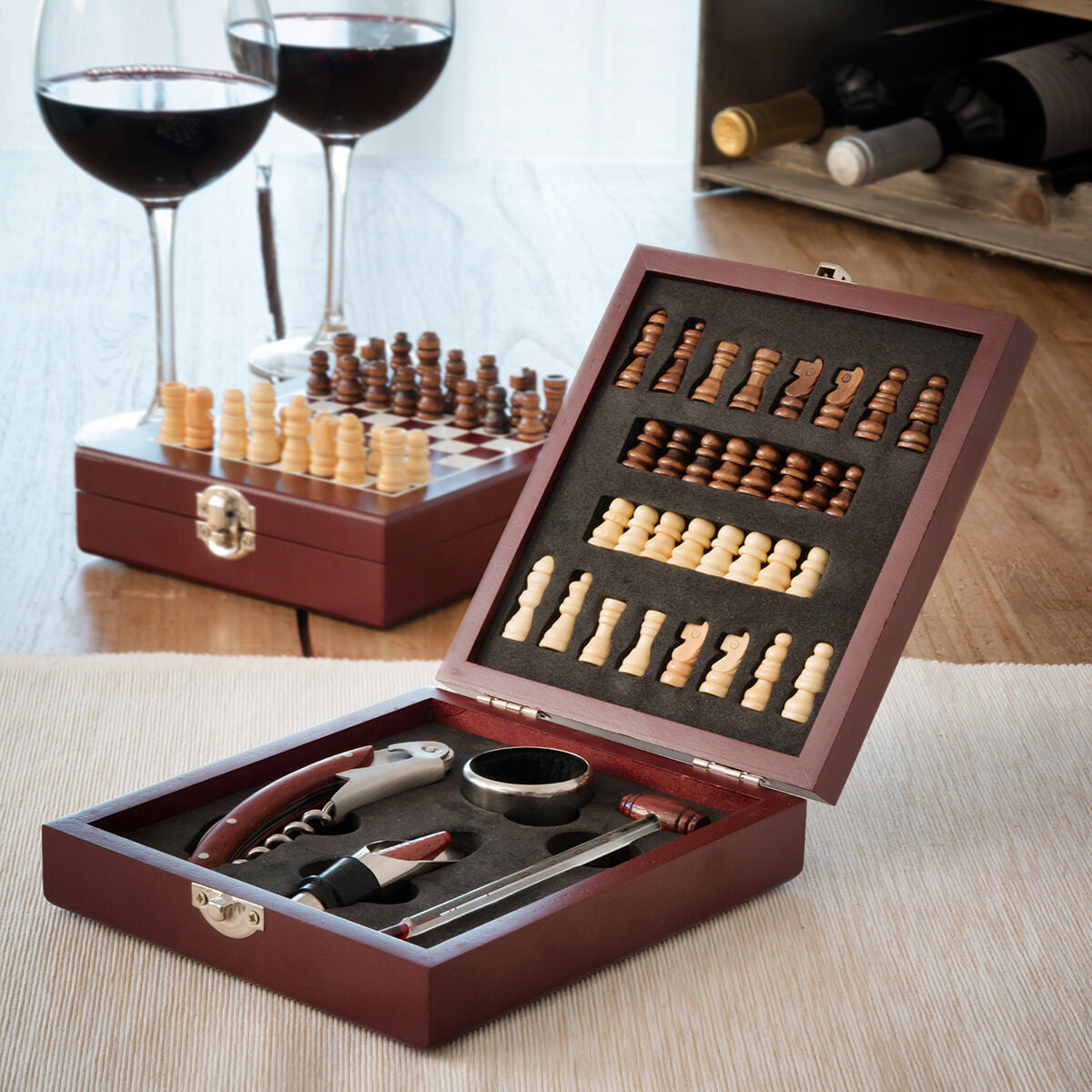 Innovagoods Ensemble D'accessoires À Vin Et Échecs Innovagoods 37 Pièces