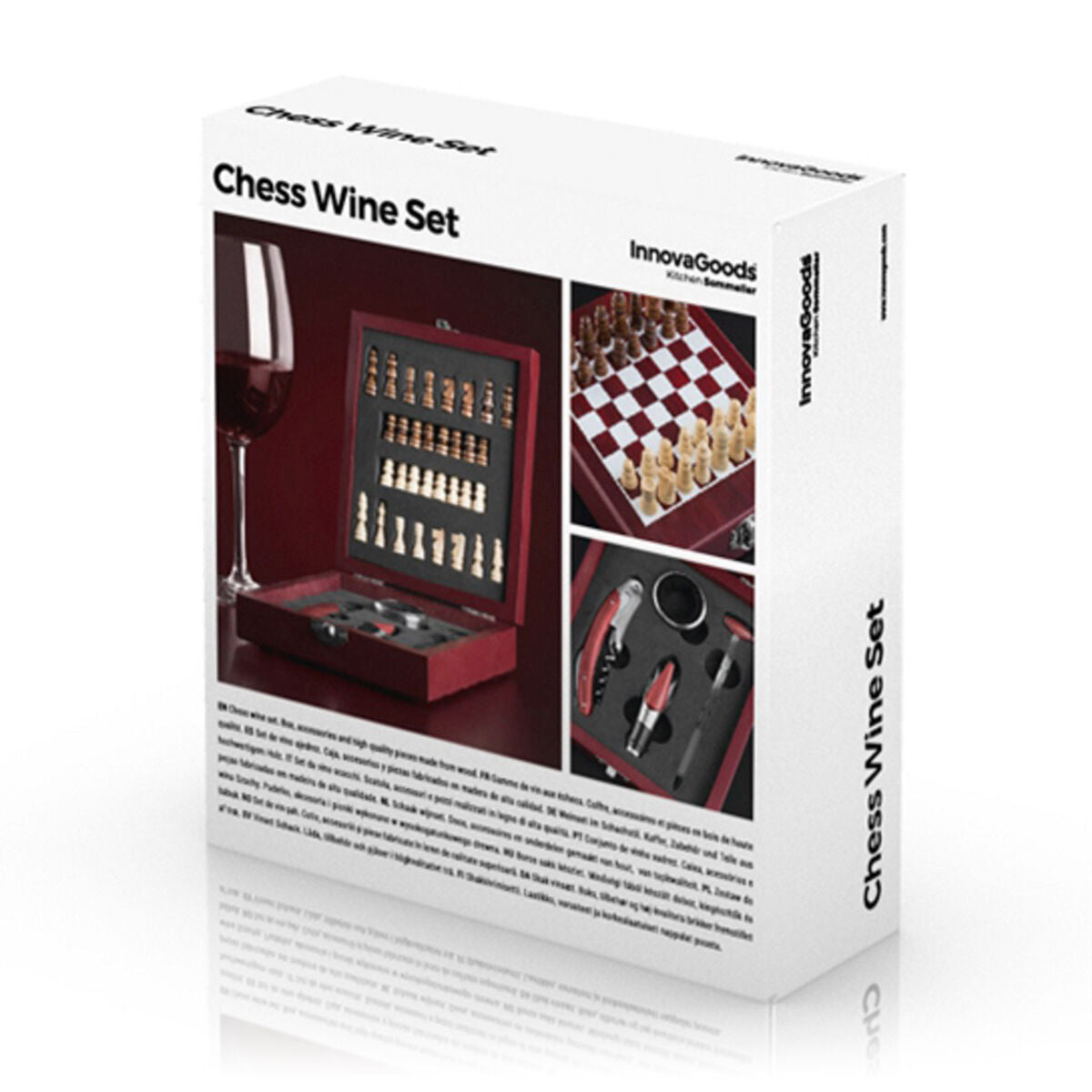 Innovagoods Ensemble D'accessoires À Vin Et Échecs Innovagoods 37 Pièces
