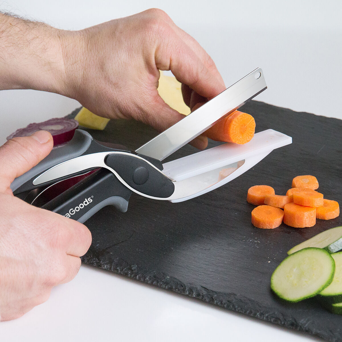 Innovagoods Couteau-Ciseau Avec Mini Planche À Découper Intégrée Scible Innovagoods
