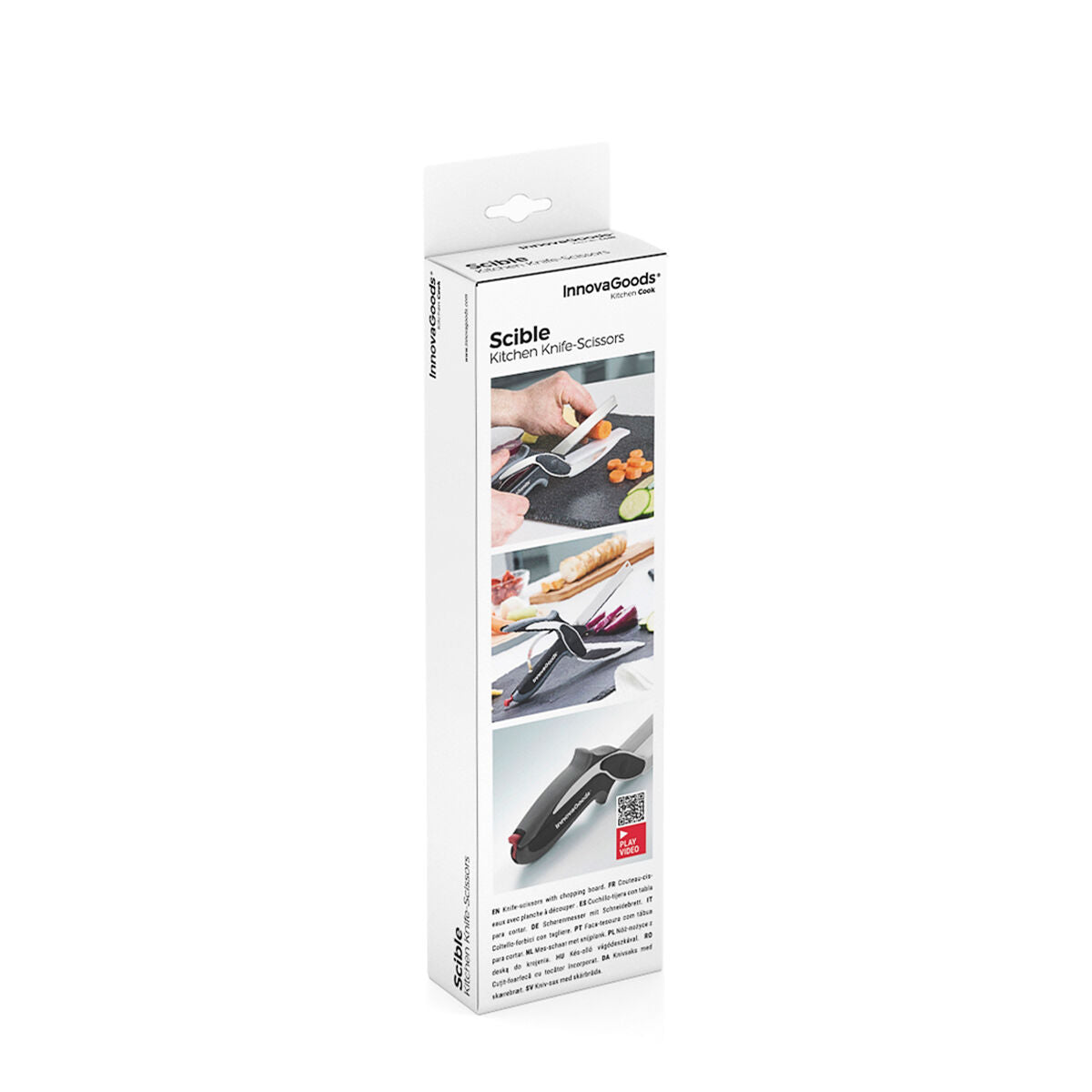 Innovagoods Couteau-Ciseau Avec Mini Planche À Découper Intégrée Scible Innovagoods