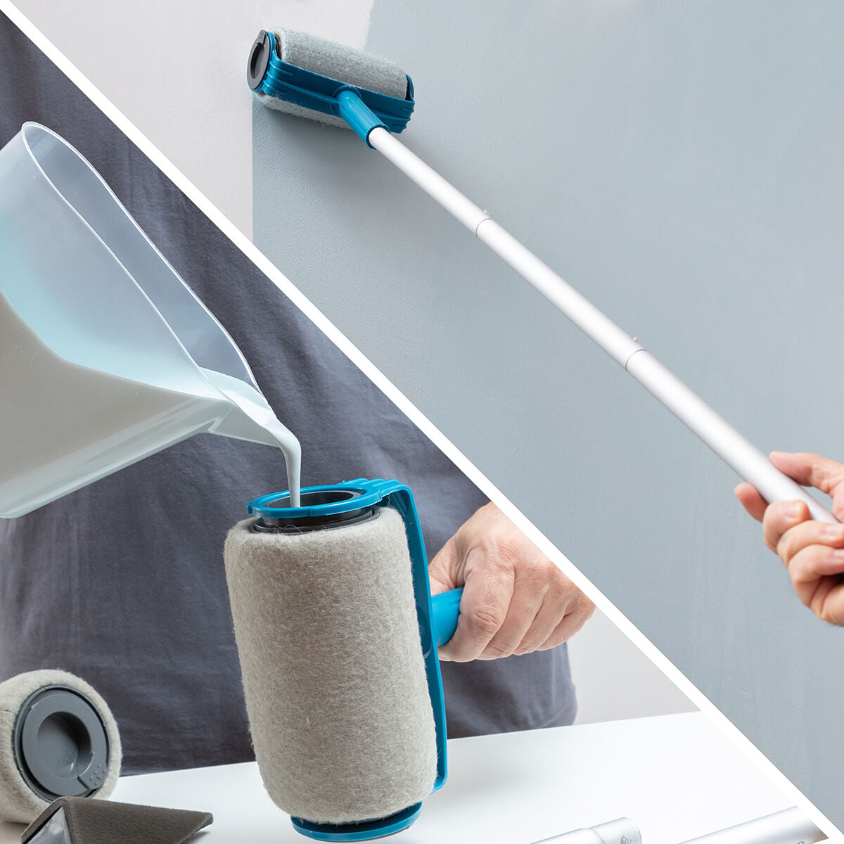 Innovagoods Ensemble De Rouleaux De Peinture Anti-Goutte Rechargeables Roll'n'paint Innovagoods 5 Pièces
