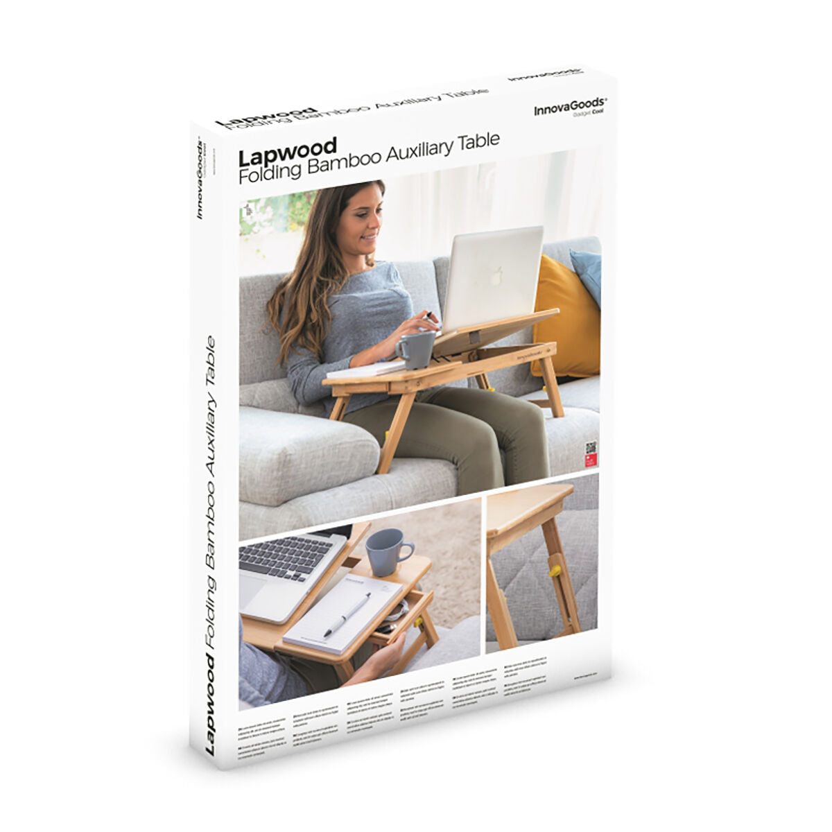 Innovagoods Table Pliante D'appoint En Bambou Lapwood Innovagoods
