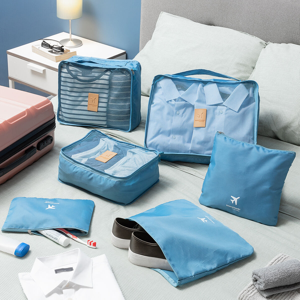 Innovagoods Ensemble De Sacs De Rangement Pour Bagage Luggan Innovagoods 6 Pièces
