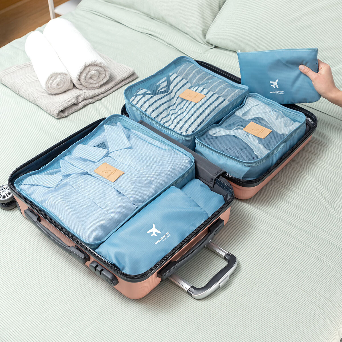 Innovagoods Ensemble De Sacs De Rangement Pour Bagage Luggan Innovagoods 6 Pièces