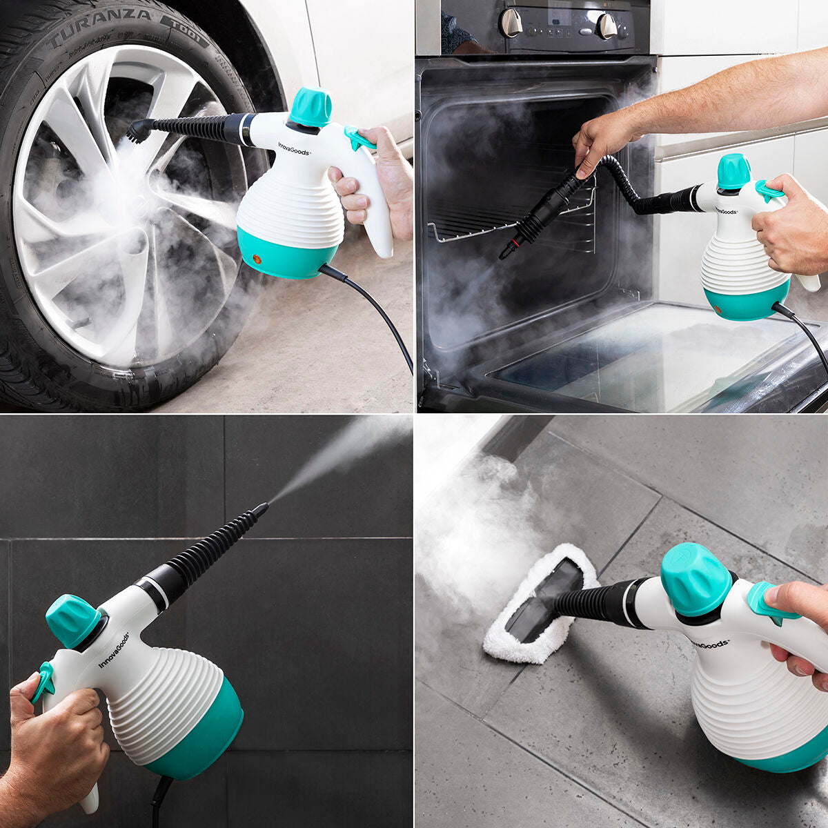 Innovagoods Nettoyeur Vapeur À Main 9 En 1 Avec Accessoires Steany Innovagoods 0,35 L 3 Bar 1000W