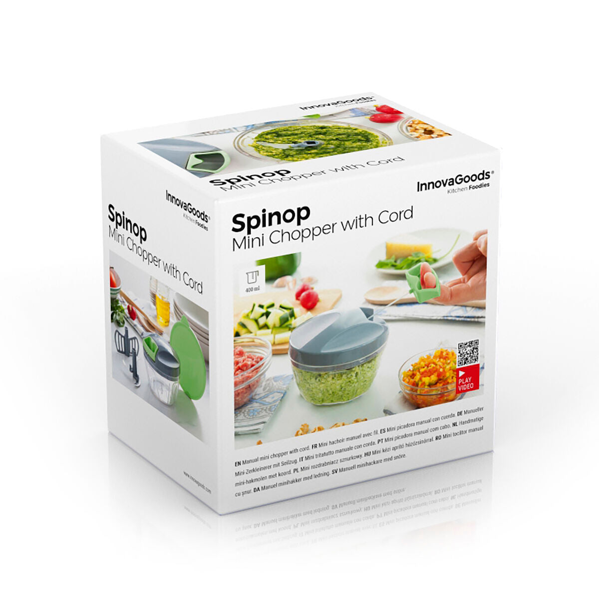 Innovagoods Mini-Hachoir Manuel Avec Cordon Spinop Innovagoods