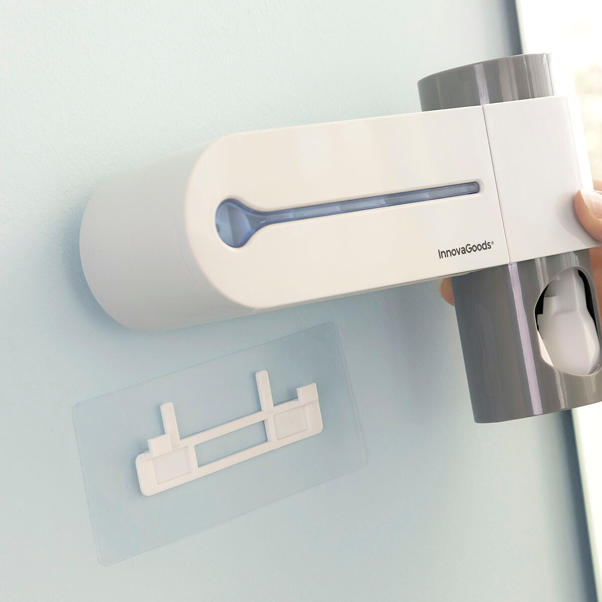 Innovagoods Stérilisateur Brosse À Dents Uv Avec Support Et Distributeur De Dentifrice Smiluv Innovagoods
