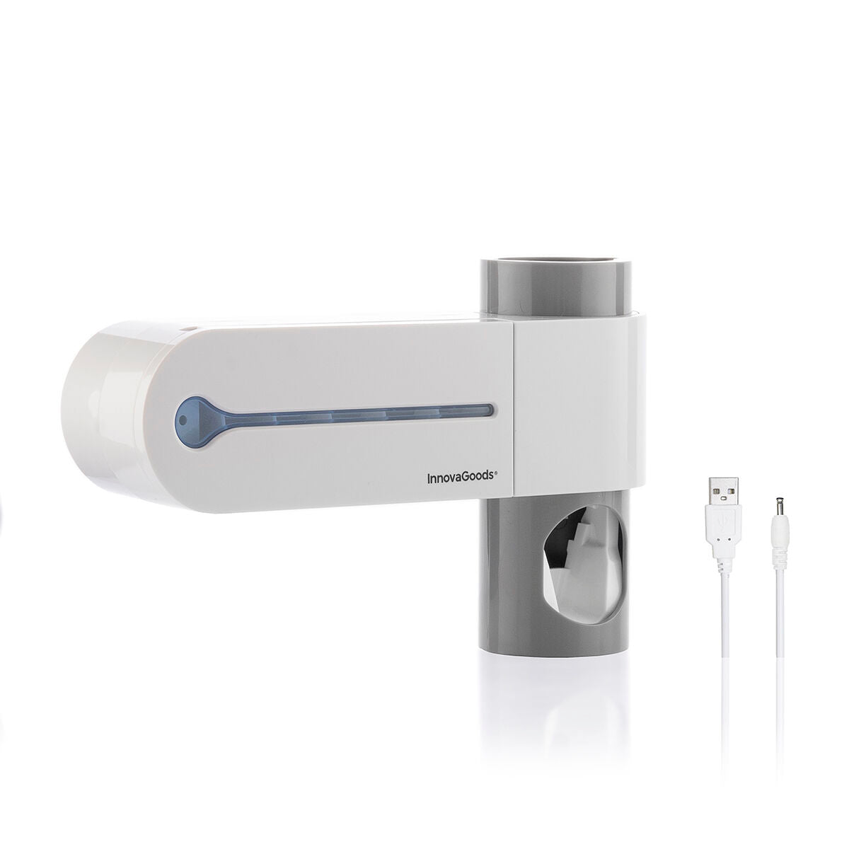 Innovagoods Stérilisateur Brosse À Dents Uv Avec Support Et Distributeur De Dentifrice Smiluv Innovagoods