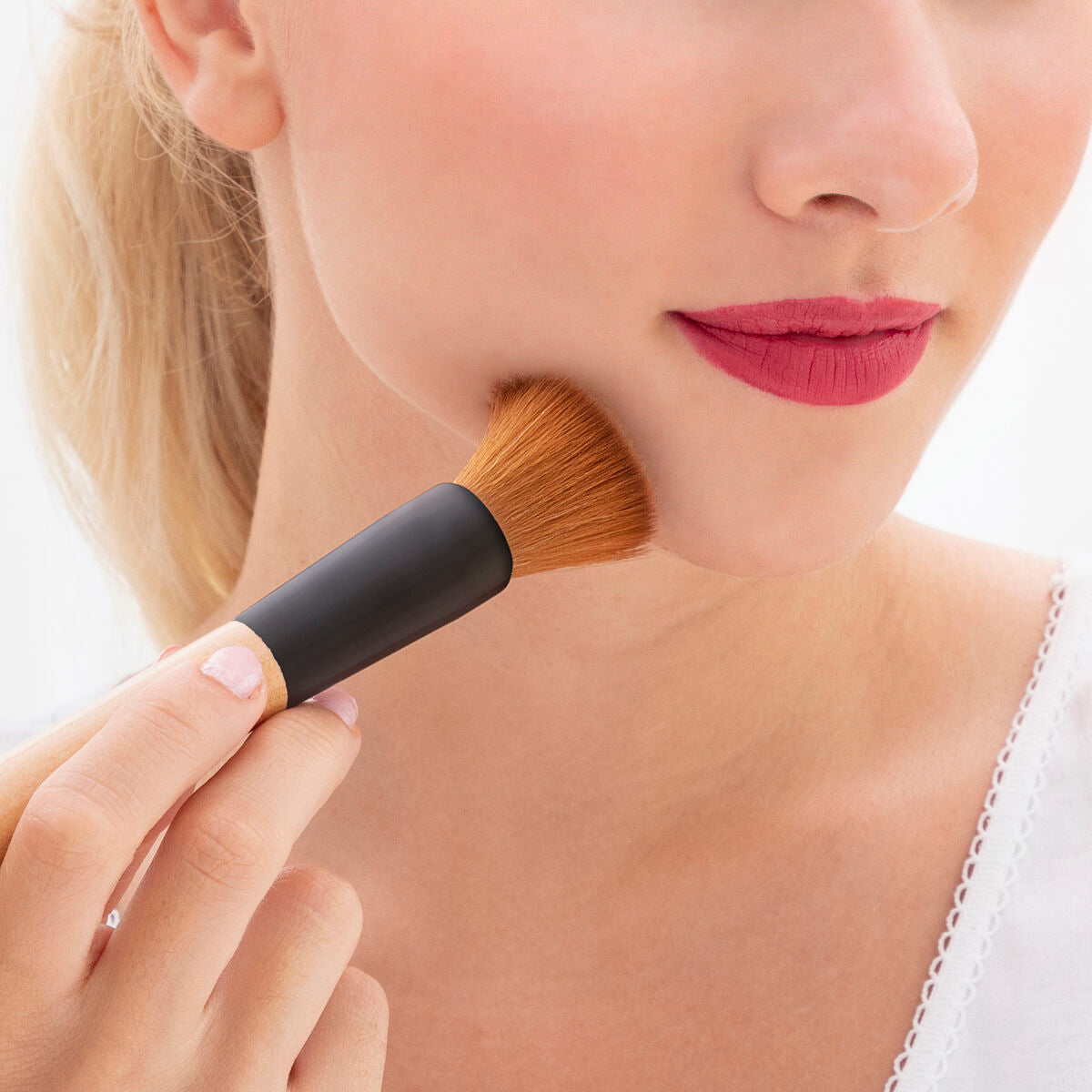 Innovagoods Ensemble De Pinceaux De Maquillage En Bois Avec Trousse Miset Innovagoods 5 Unités