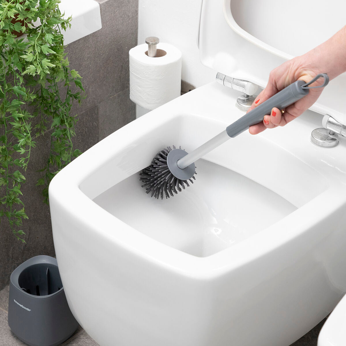 Innovagoods Brosse En Caoutchouc Pour Les Toilettes Kleanu Innovagoods