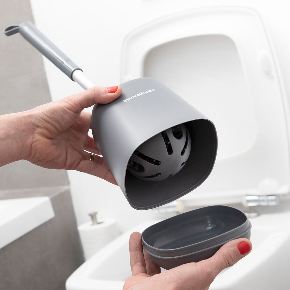 Innovagoods Brosse En Caoutchouc Pour Les Toilettes Kleanu Innovagoods