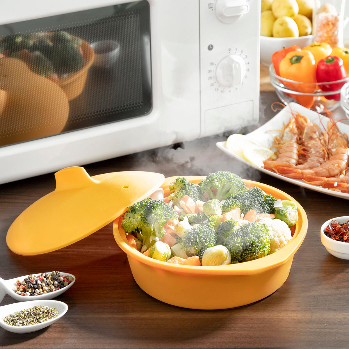 Innovagoods Cuiseur À Vapeur En Silicone Multifonction Avec Recettes Silicotte Innovagoods