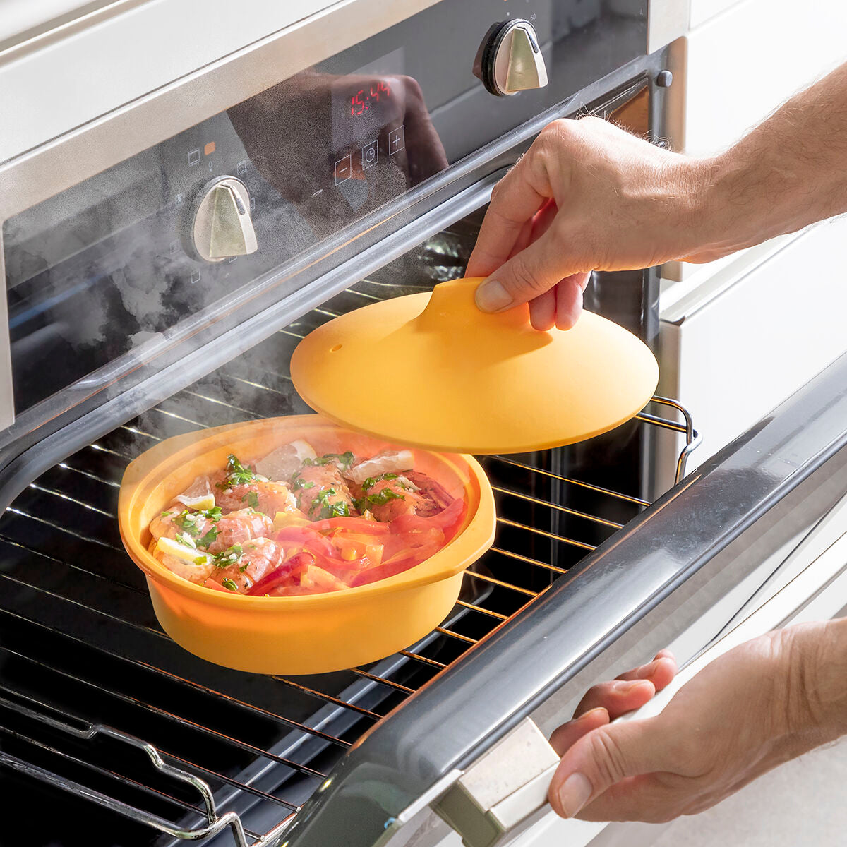 Innovagoods Cuiseur À Vapeur En Silicone Multifonction Avec Recettes Silicotte Innovagoods