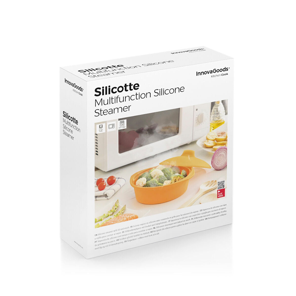 Innovagoods Cuiseur À Vapeur En Silicone Multifonction Avec Recettes Silicotte Innovagoods