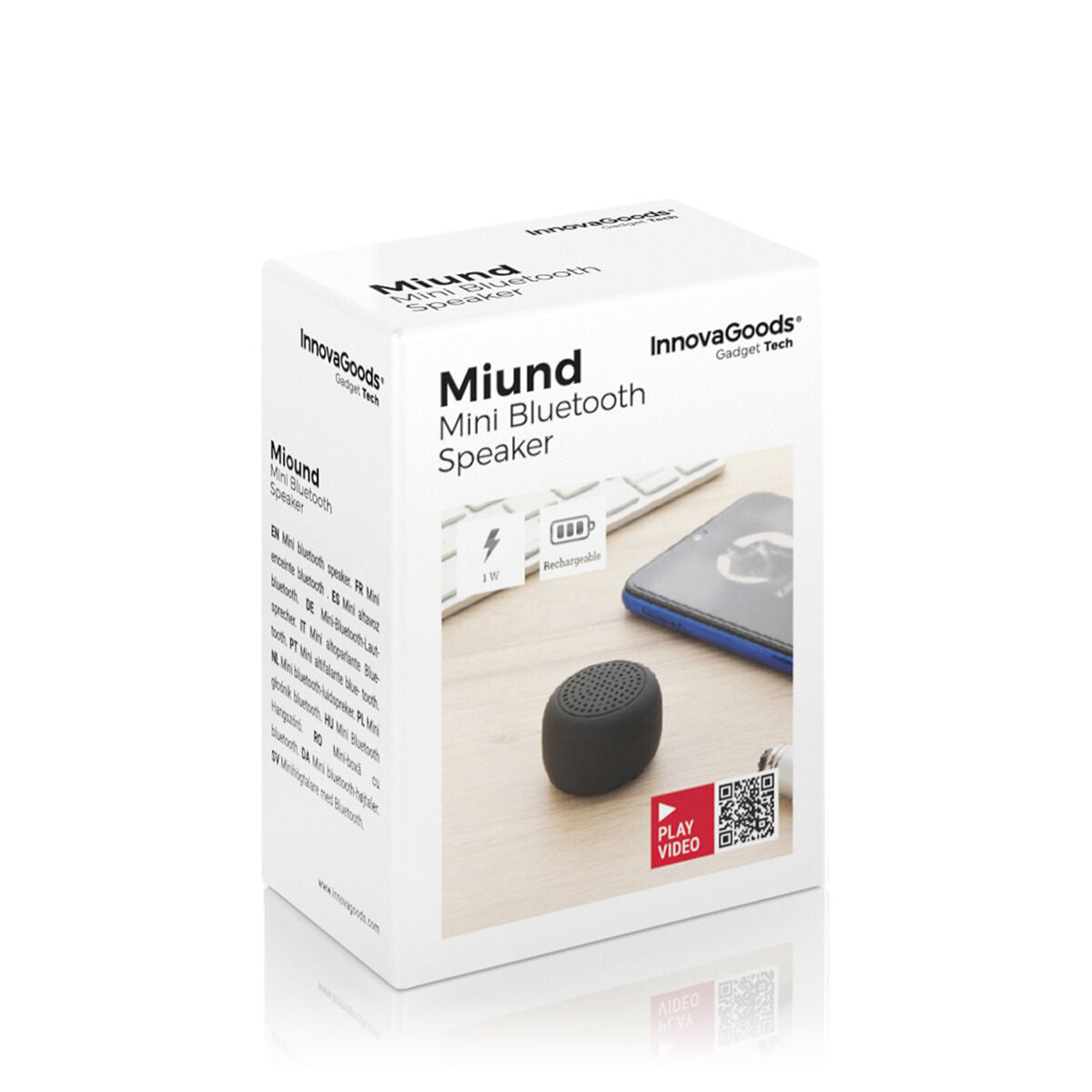 Innovagoods Mini Enceinte Portable Et Rechargeable Sans Fil Miund Innovagoods