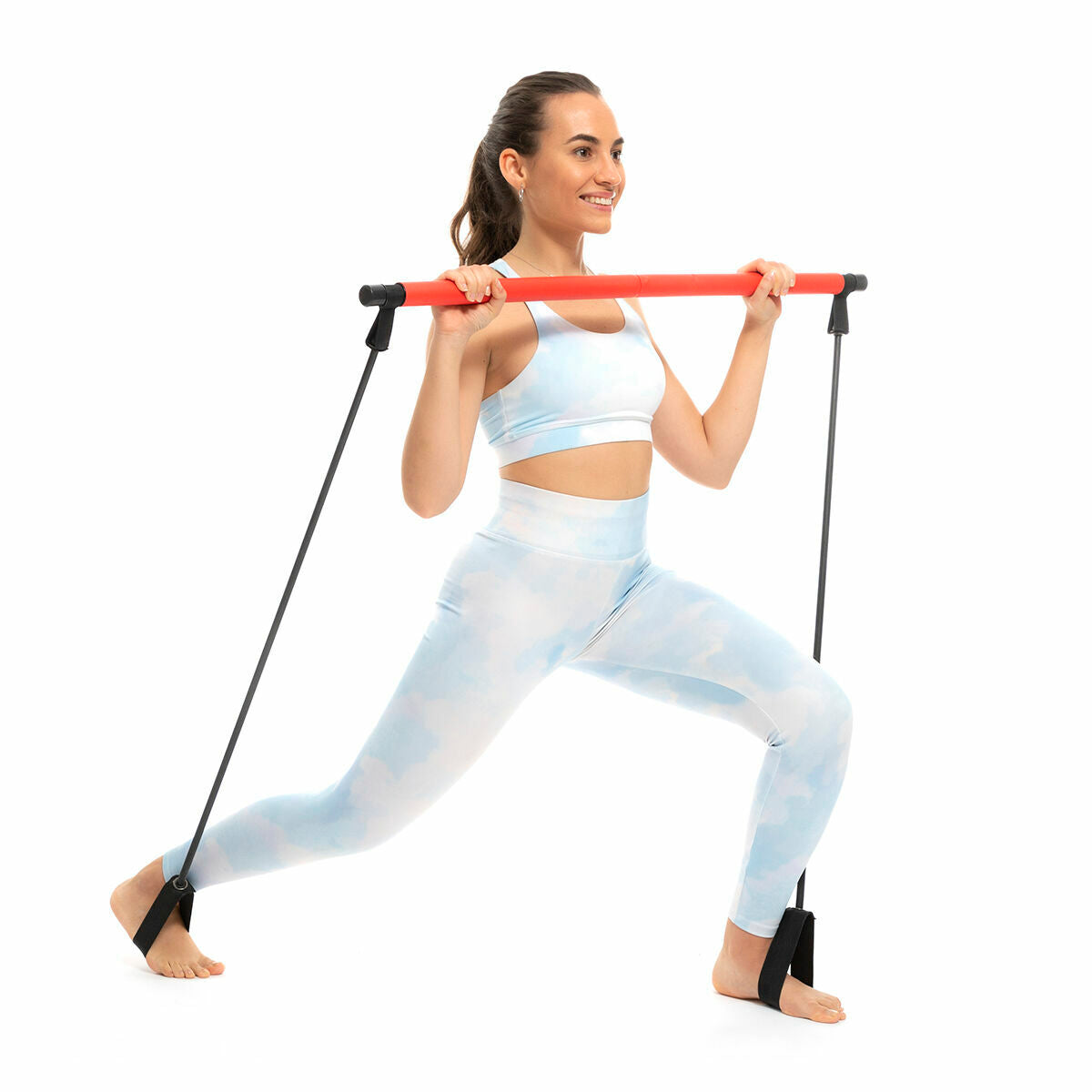 Innovagoods Barre De Fitness Avec Élastiques Et Guide D'exercice Innovagoods (Reconditionné A)