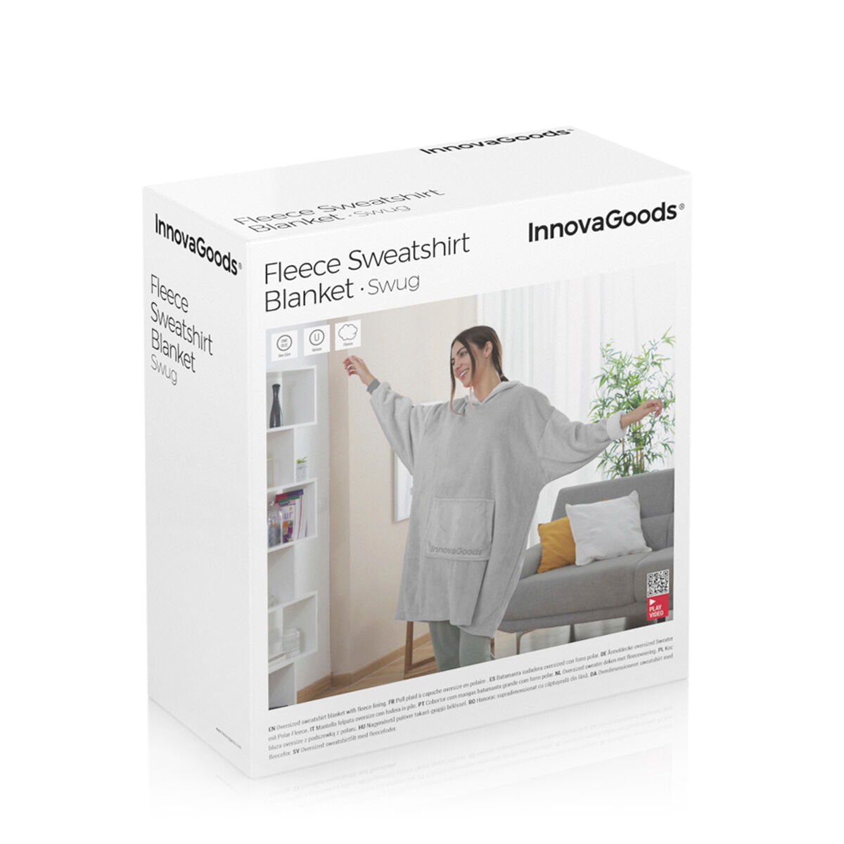 Innovagoods Couverture À Manches Sweat-Shirt Oversize Avec Polaire Swug Innovagoods