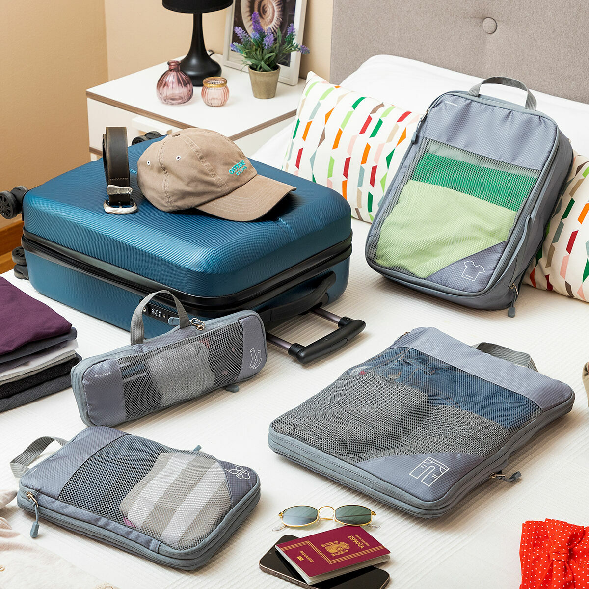 Innovagoods Sacs De Rangement À Compression Pour Valises Compakube Innovagoods 4 Pièces