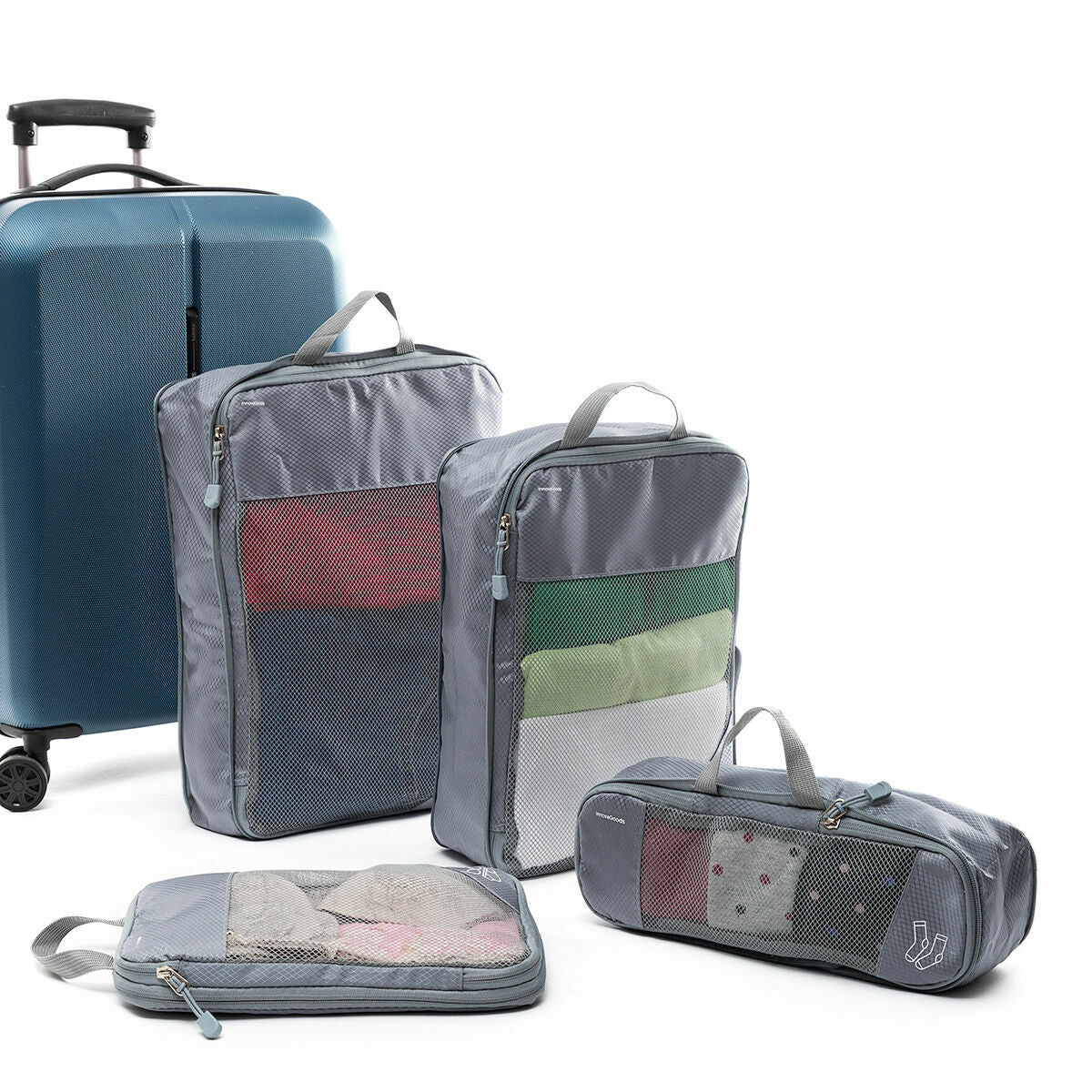 Innovagoods Sacs De Rangement À Compression Pour Valises Compakube Innovagoods 4 Pièces