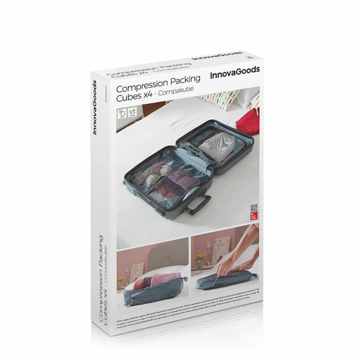 Innovagoods Sacs De Rangement À Compression Pour Valises Compakube Innovagoods 4 Pièces