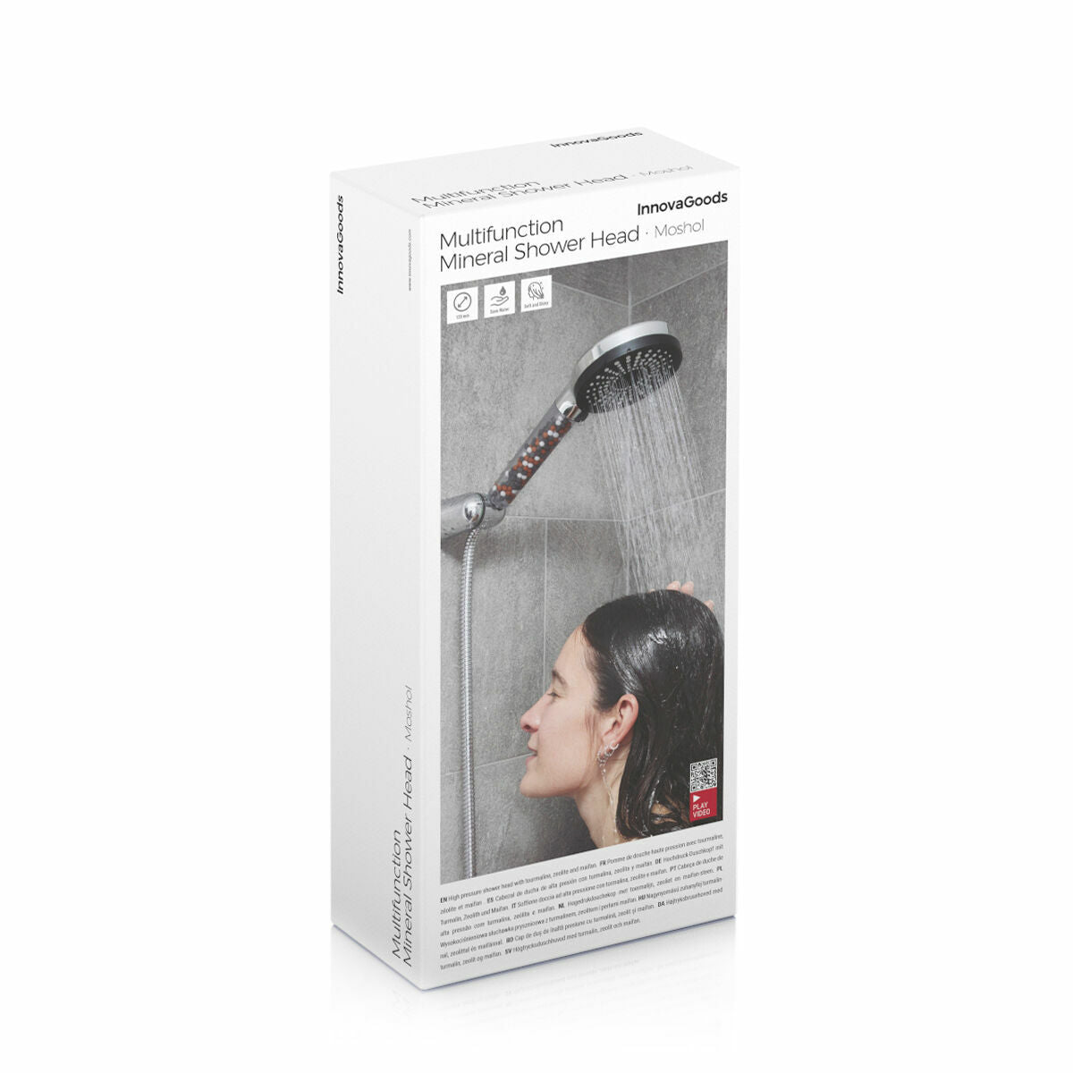 Innovagoods Pommeau De Douche Haute Pression Avec Filtre Et Minéraux Moshol Innovagoods