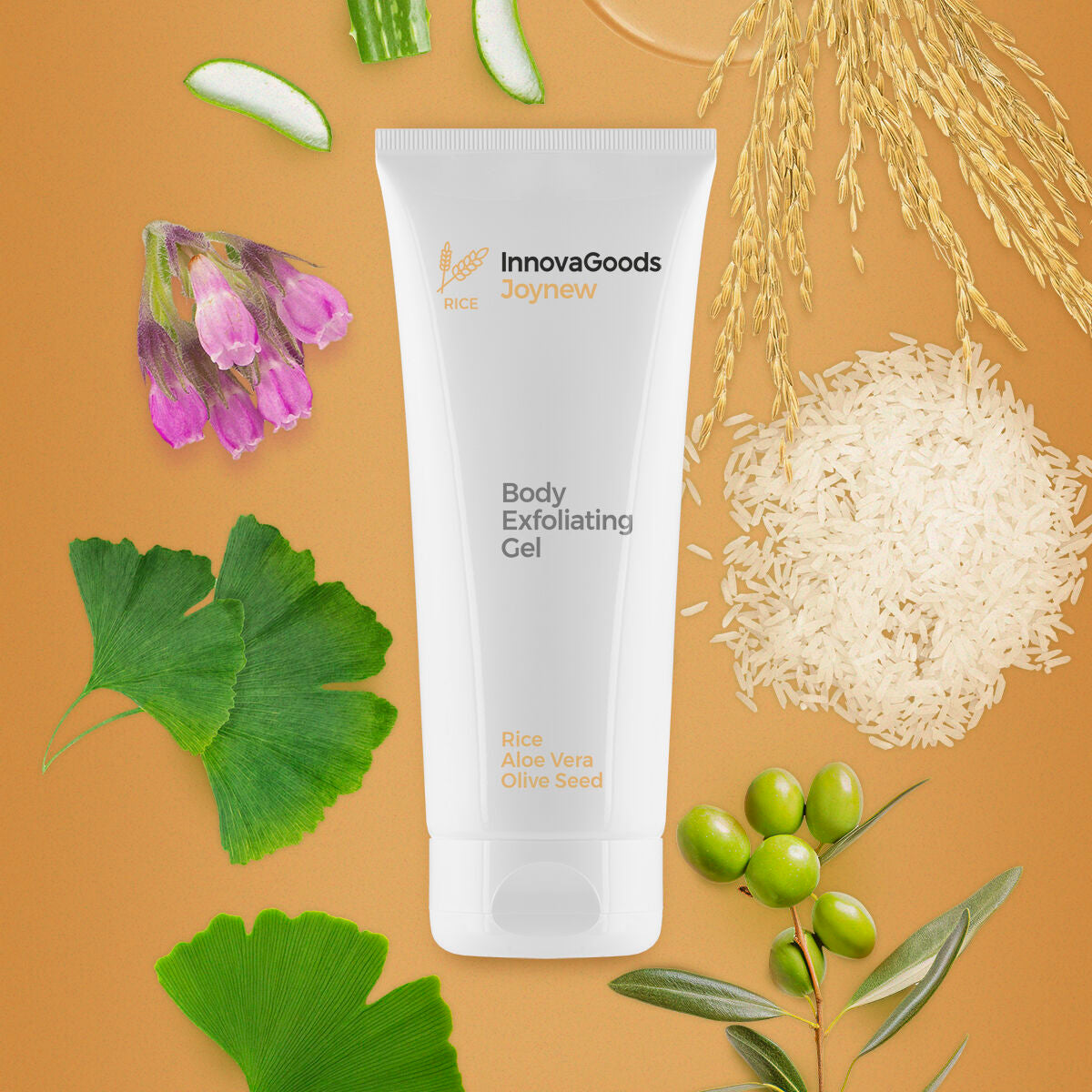 Innovagoods Gel Exfoliant Corporel Rice Joynew Innovagoods 200 Ml