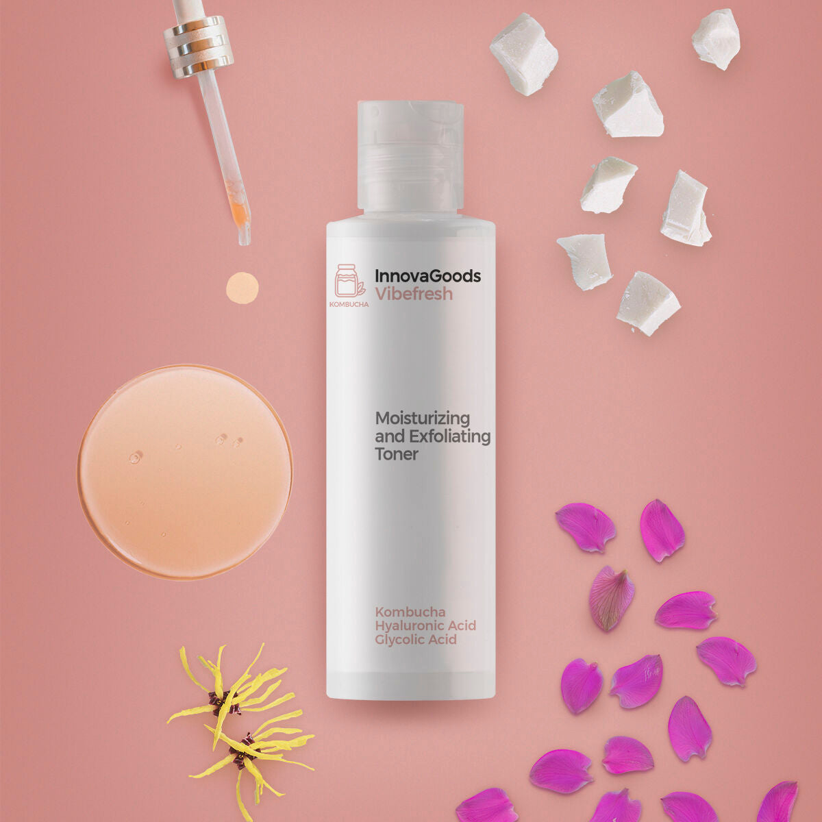 Innovagoods Tonique Hydratant Et Exfoliant Pour Le Visage Kombucha Vibefresh Innovagoods 150 Ml