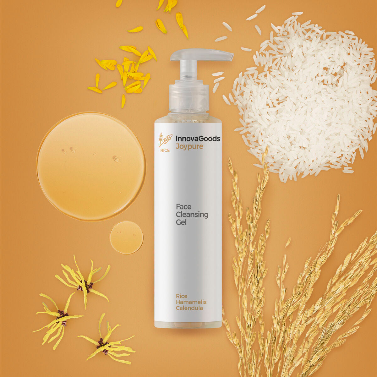 Innovagoods Gel Nettoyant Visage Rice Joypure Innovagoods 200 Ml