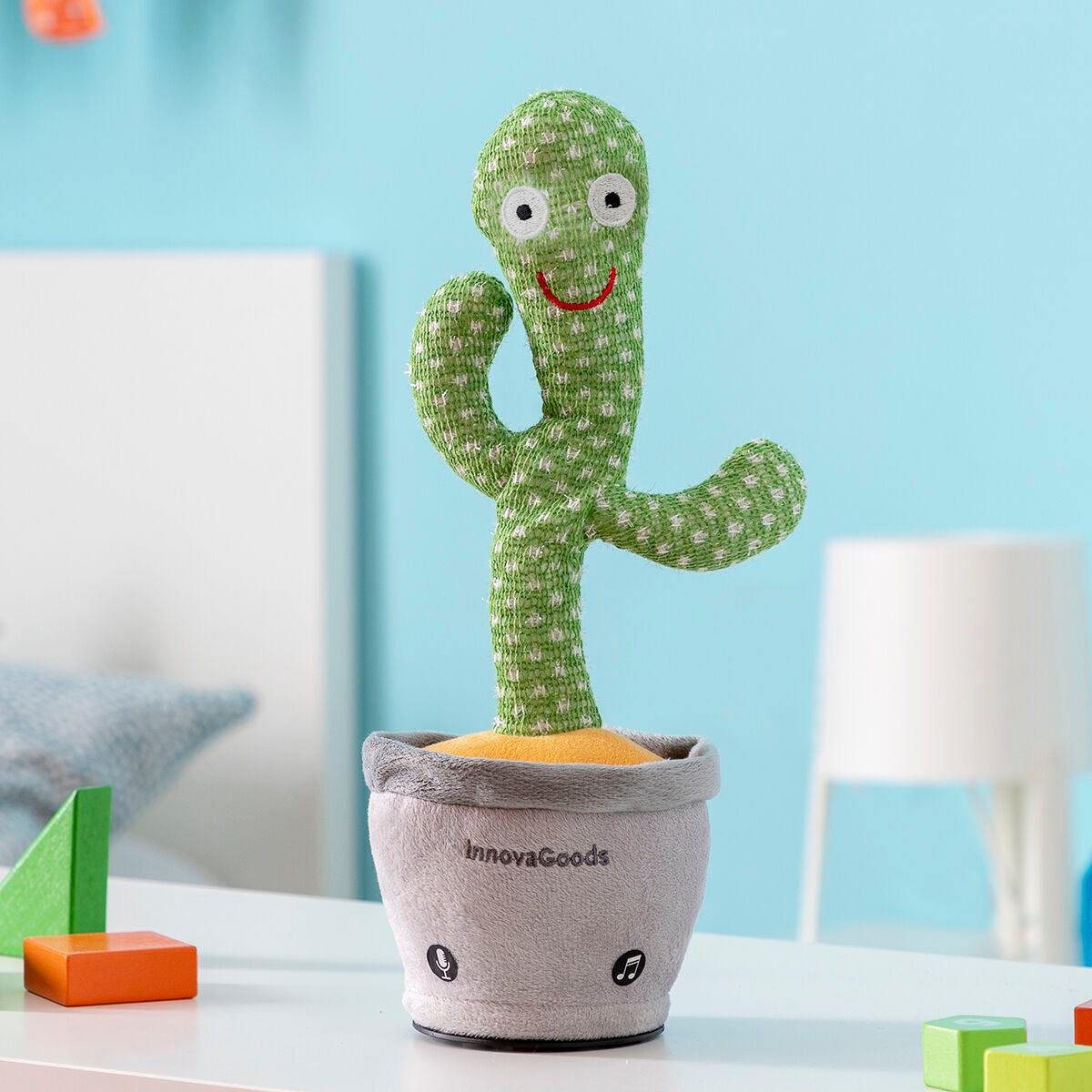 Innovagoods Cactus Dansant Et Parlant Rechargeable Avec Musique Et Led Multicolore Cacxi Innovagoods
