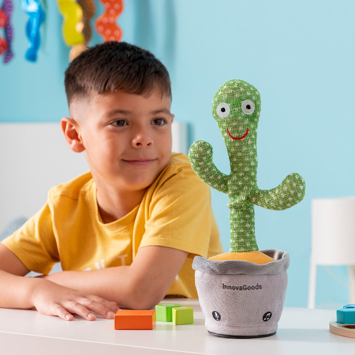 Innovagoods Cactus Dansant Et Parlant Rechargeable Avec Musique Et Led Multicolore Cacxi Innovagoods