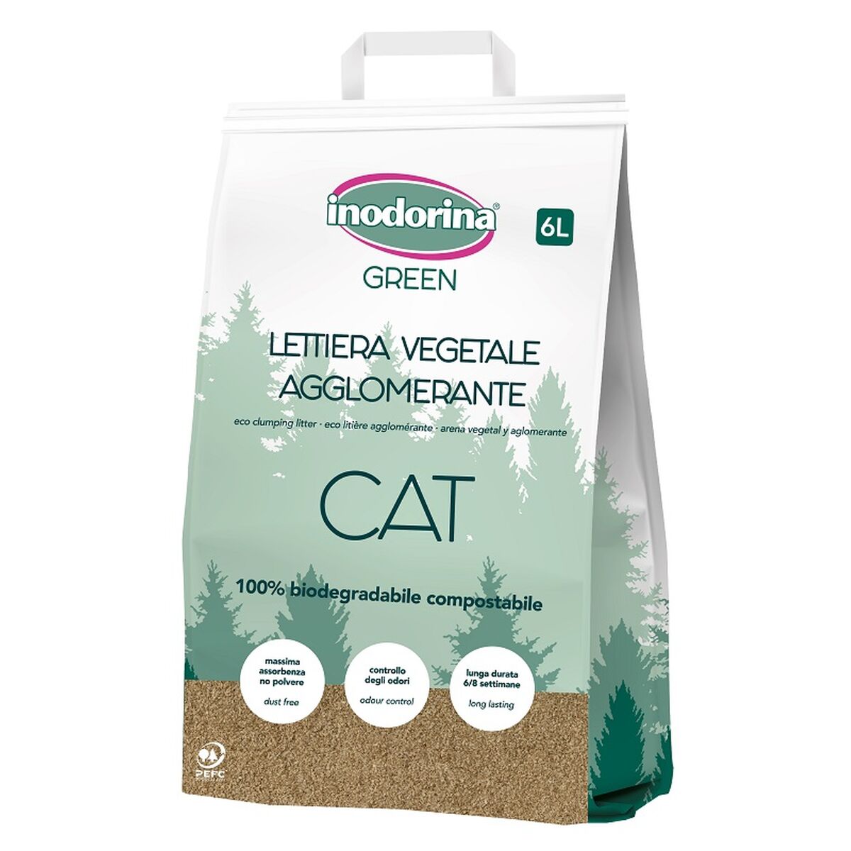 Inodorina Sable Pour Chats Inodorina Sans Parfum 6 L