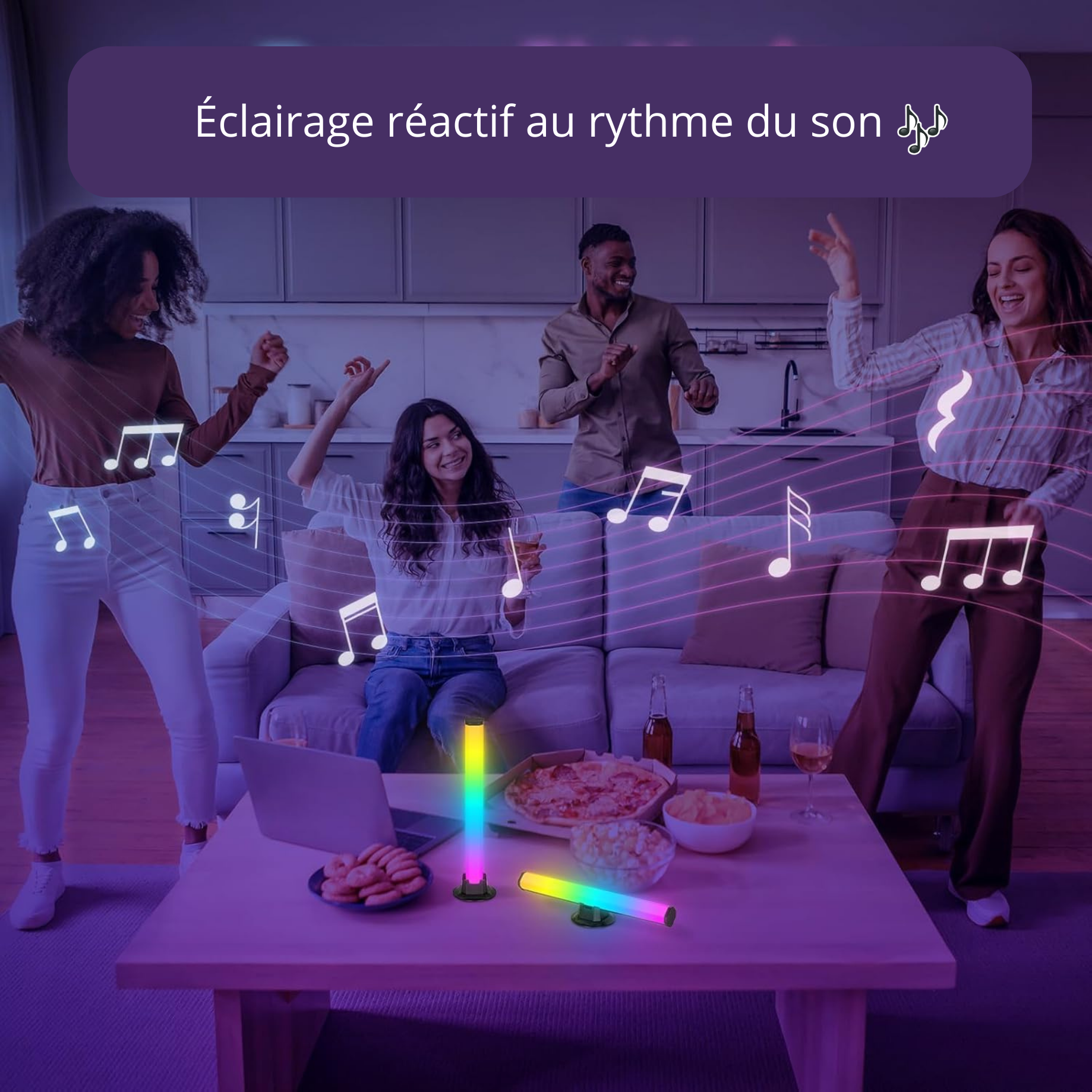 Barres RGB Smart avec Synchronisation Musique et TV