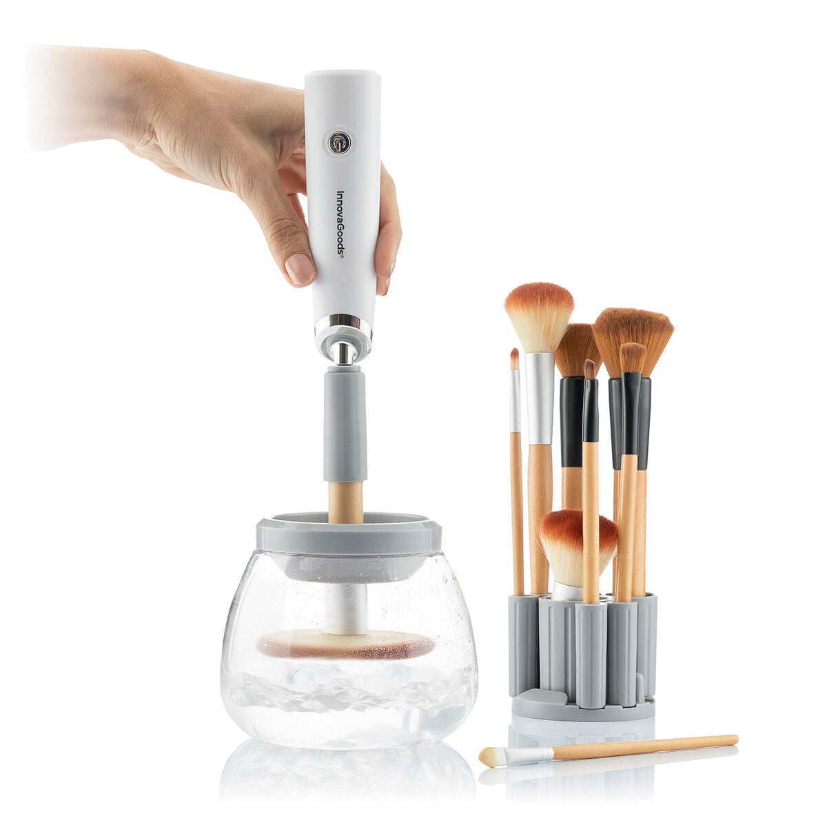 Innovagoods Nettoyeur Et Séchoir Automatique Pour Pinceaux De Maquillage Maklin Innovagoods