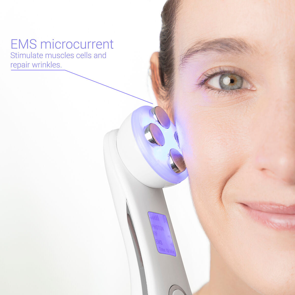 Innovagoods Masseur Facial Avec Radiofréquence, Photothérapie Et Électrostimulation Wace Innovagoods